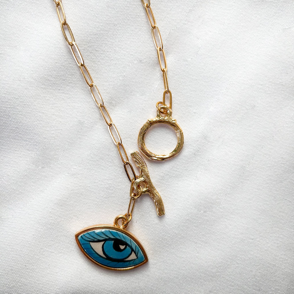 Personalised Evil Eye Necklace: Choose Your Chain and Eye