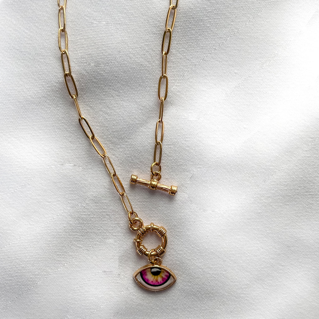 Personalised Evil Eye Necklace: Choose Your Chain and Eye